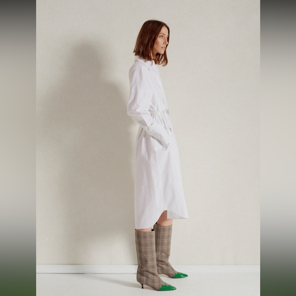 Tibi poplin button down shirt dress. Size XS.